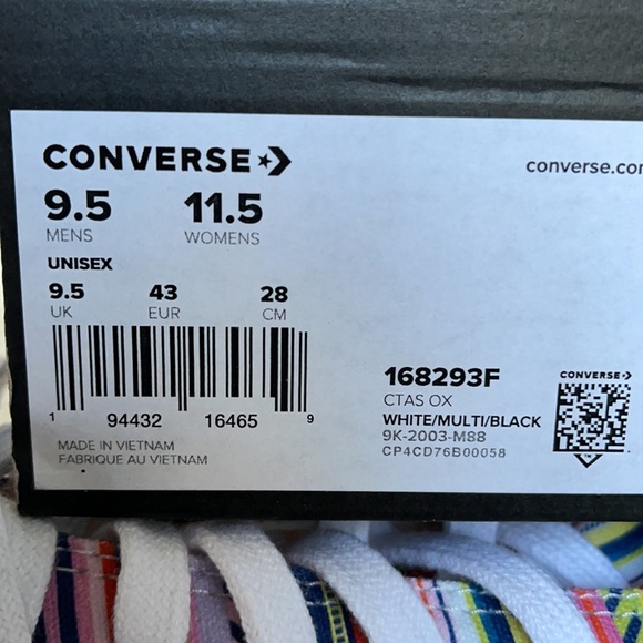 Converse Ctas OX White/Multi/Black MEN`S - Picture 16 of 16